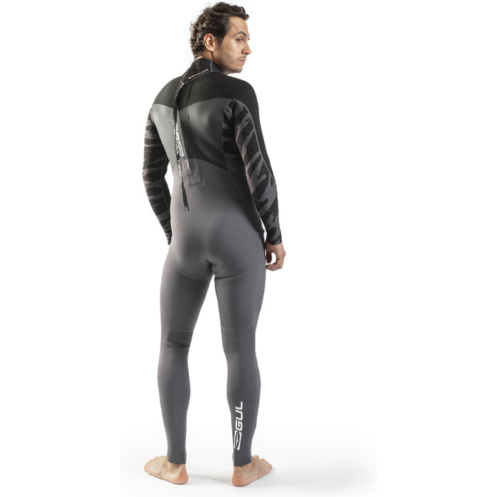 2024 Gul Mens Response 3/2mm GBS Back Zip Wetsuit RE1231-C1 - Black / Grey